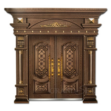 Strong Typical Palace Style Copper Sectional Entrance Interior Security Steel Door For Villa